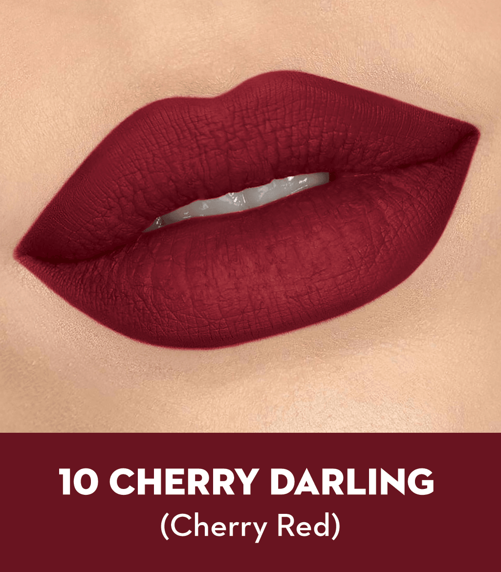 SUGAR Matte As Hell Crayon Lipstick - 10 Cherry Darling (Cherry Red)