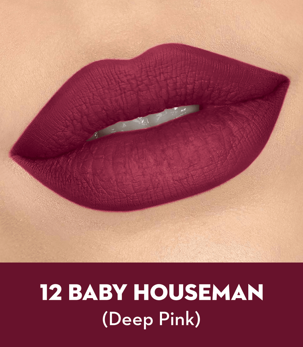 SUGAR Matte As Hell Crayon Lipstick - 12 Baby Houseman (Deep Pink)