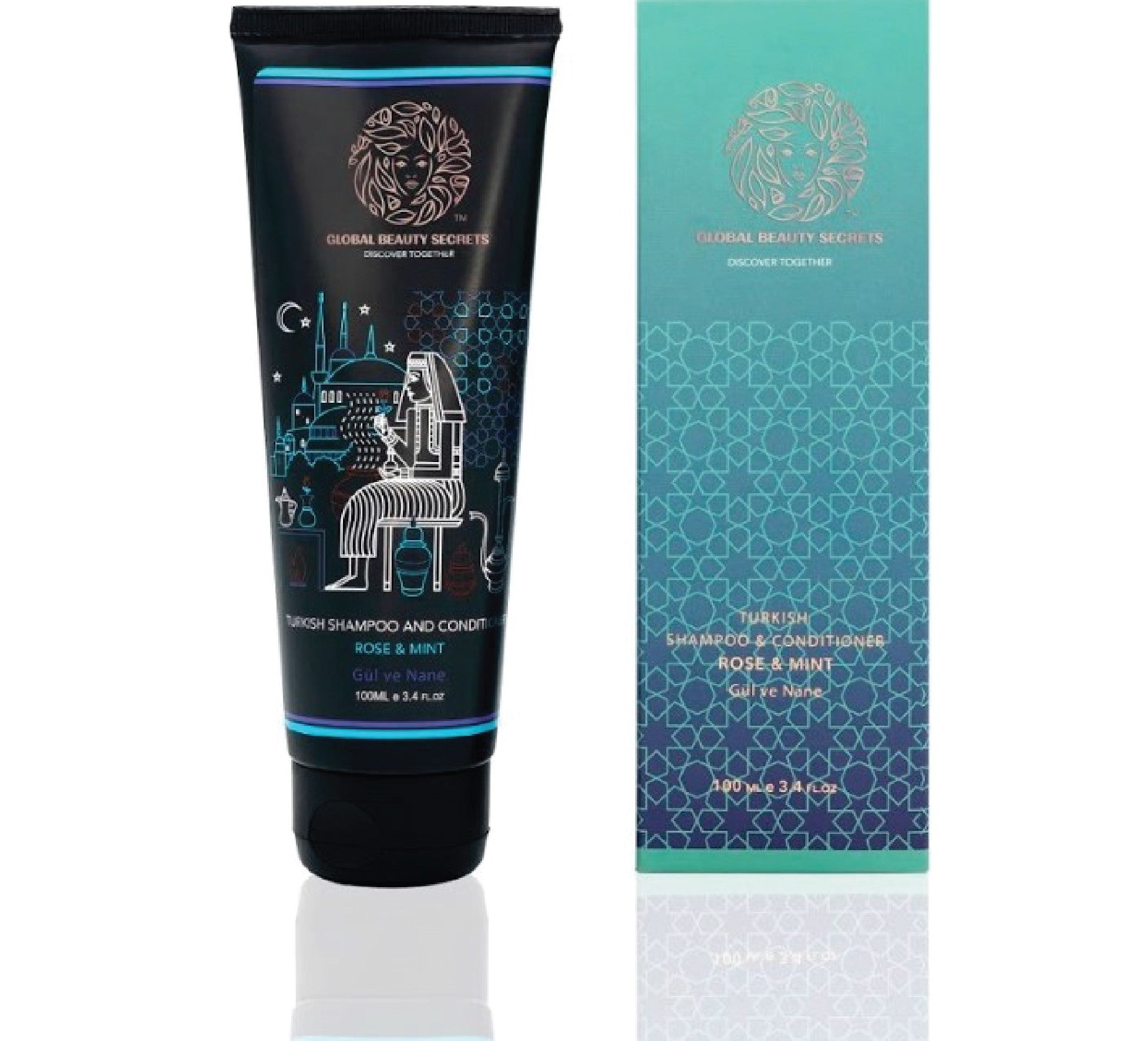 Global Beauty Secrets Turkish Rose and Mint Shampoo and Conditioner