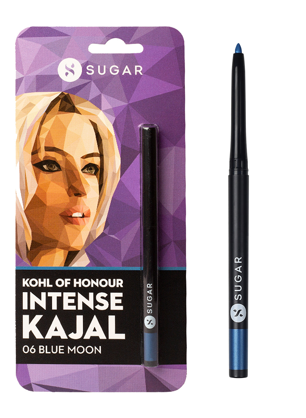 SUGAR Cosmetics Kohl Of Honour Intense Kajal - 06 Blue Moon (Metallic Baby Blue)