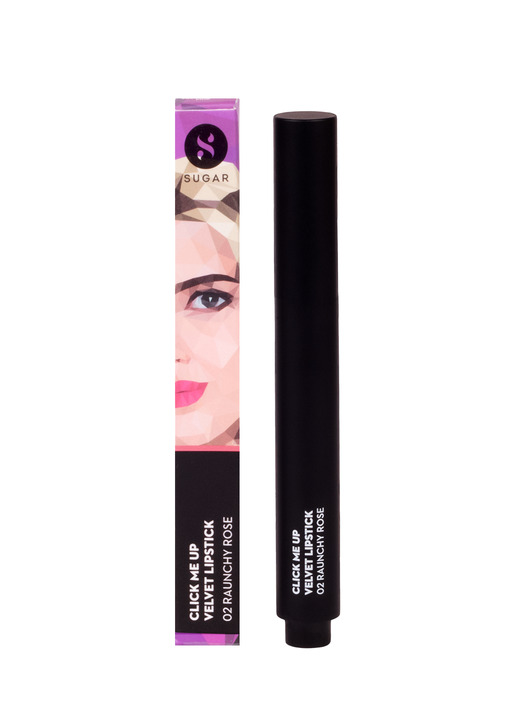 SUGAR Click Me Up Velvet Lipstick - 02 Raunchy Rose (Nude Rose Pink)