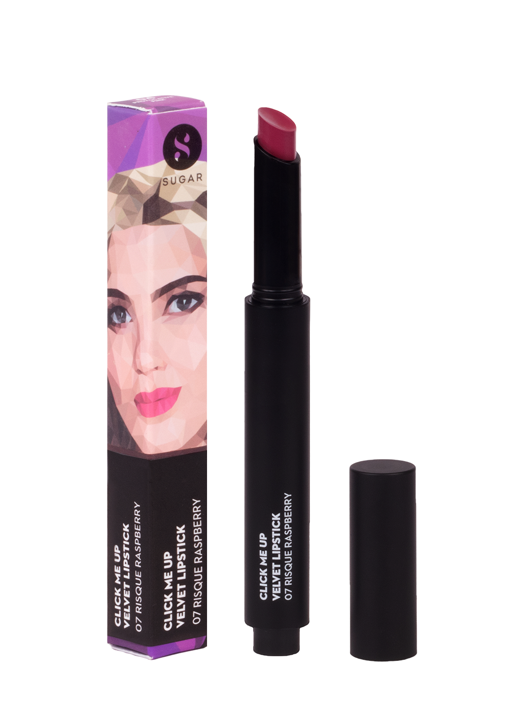 SUGAR Click Me Up Velvet Lipstick - 07 Risque Raspberry (Wine/Sangria)