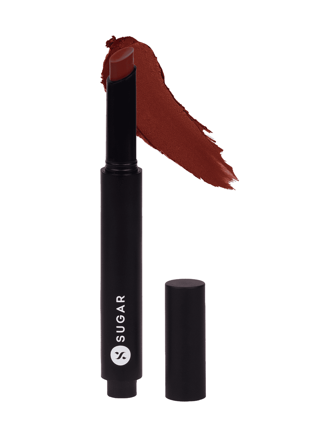 SUGAR Click Me Up Velvet Lipstick - 08 Smoking Sienna (Brown Toned Burnt Orange)